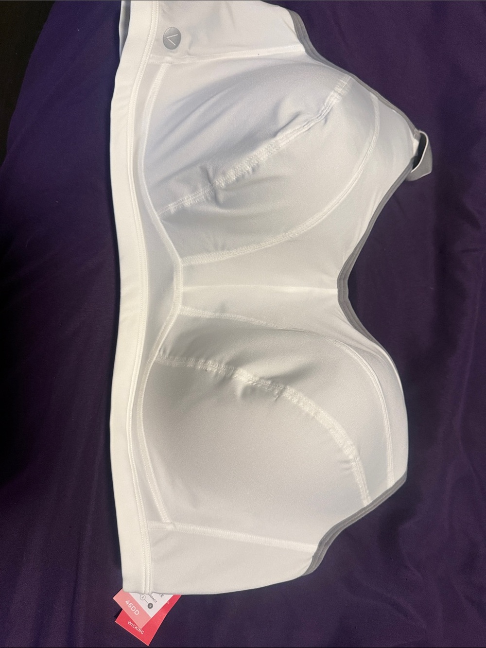Lane Bryant White Wireless Seamed Comfort Bra
